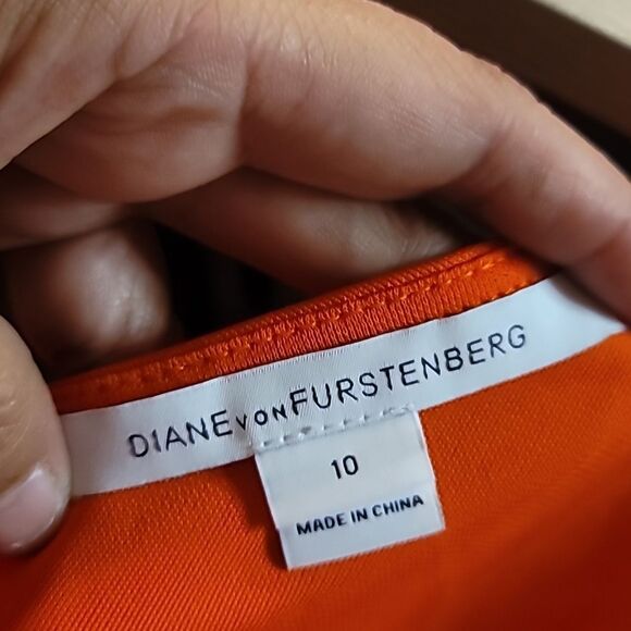 Diane Von Furstenberg Orange Midi Dress - Picture 5 of 8
